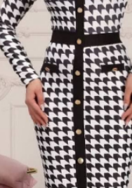 Houndstooth Slim Dress - Bonita Style