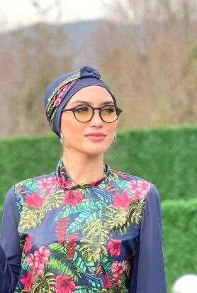 Tropical Burkini Swimsuit Set