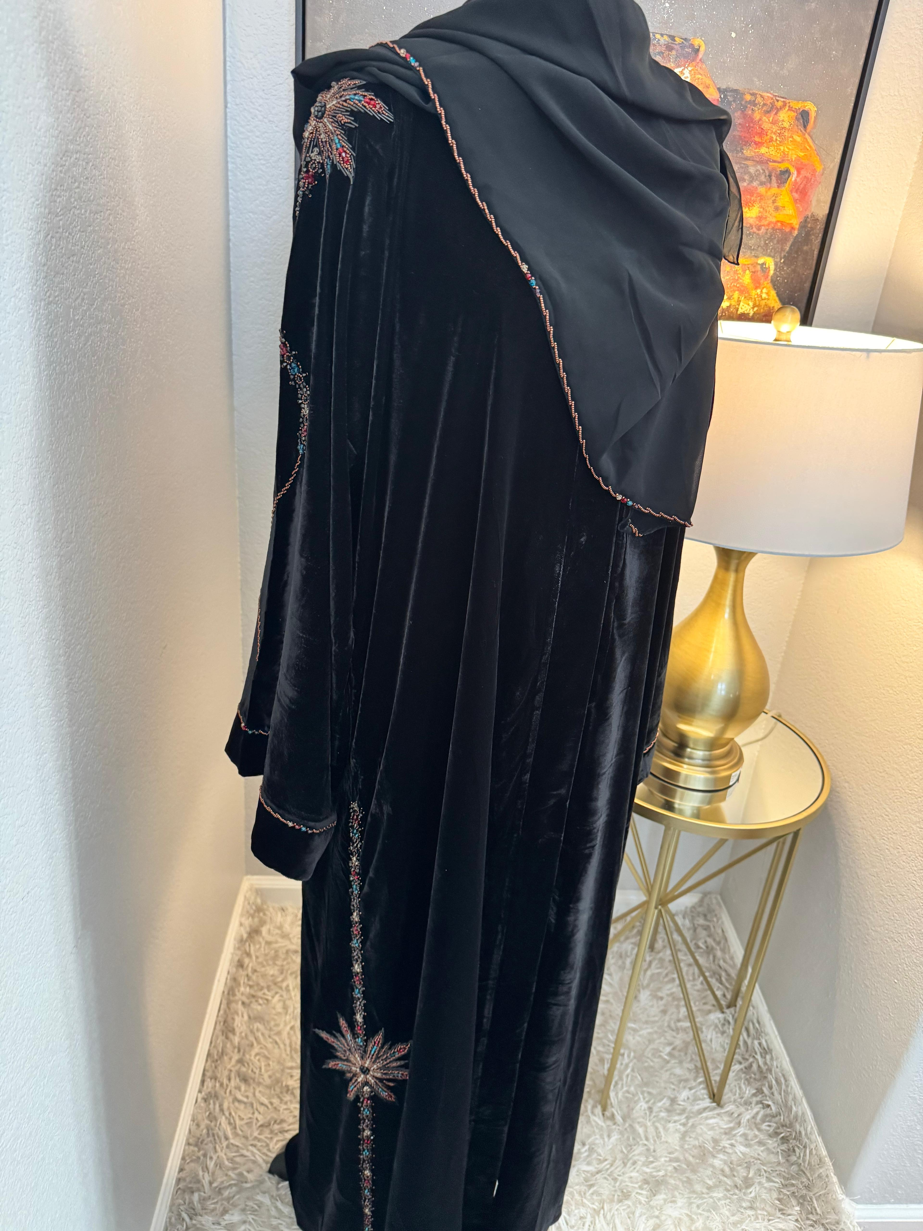 Carla Velvet Abaya Set