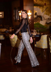 Silver Sparkle Party Pants - Bonita Style