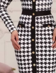 Houndstooth Slim Dress - Bonita Style