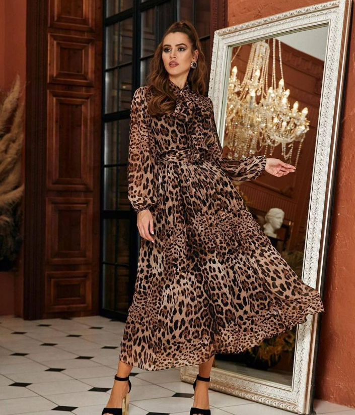 Dresses | Tiger Print Dress Party Wear Middy | Freeup